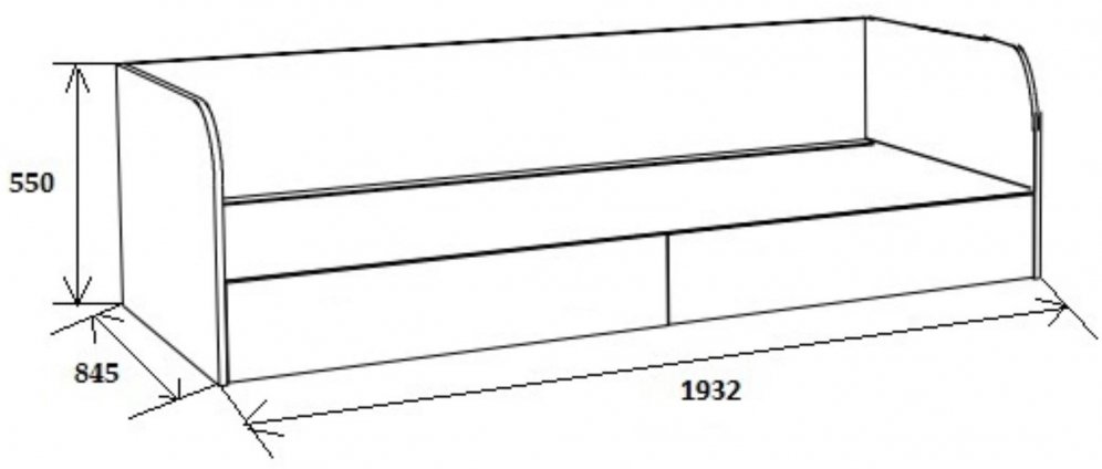 Софа Астра белый / железный камень