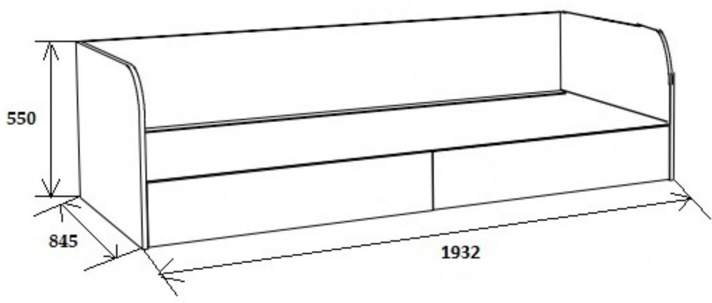 Софа Астра белый / голубой