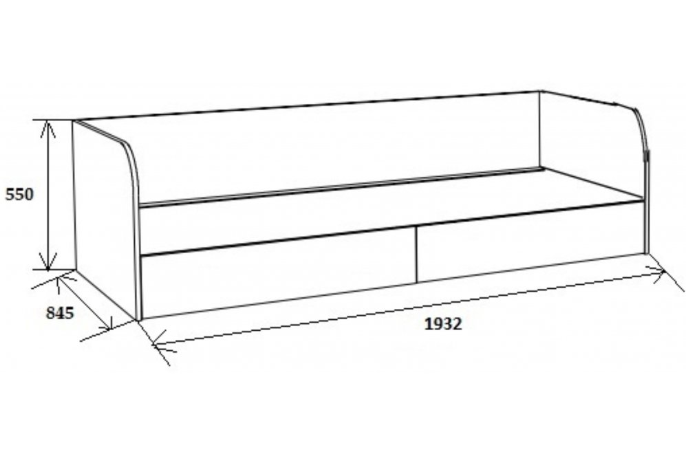 Софа Астра дуб молочный / оранжевый