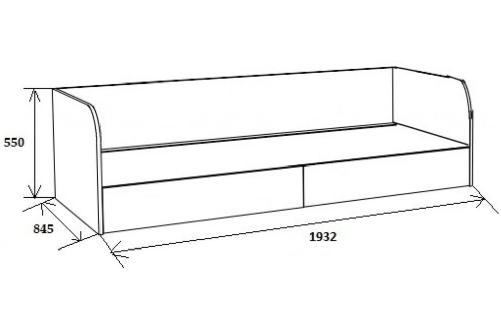 Софа Астра дуб молочный / дуб шамони