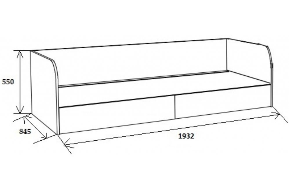 Софа Астра дуб молочный / голубой
