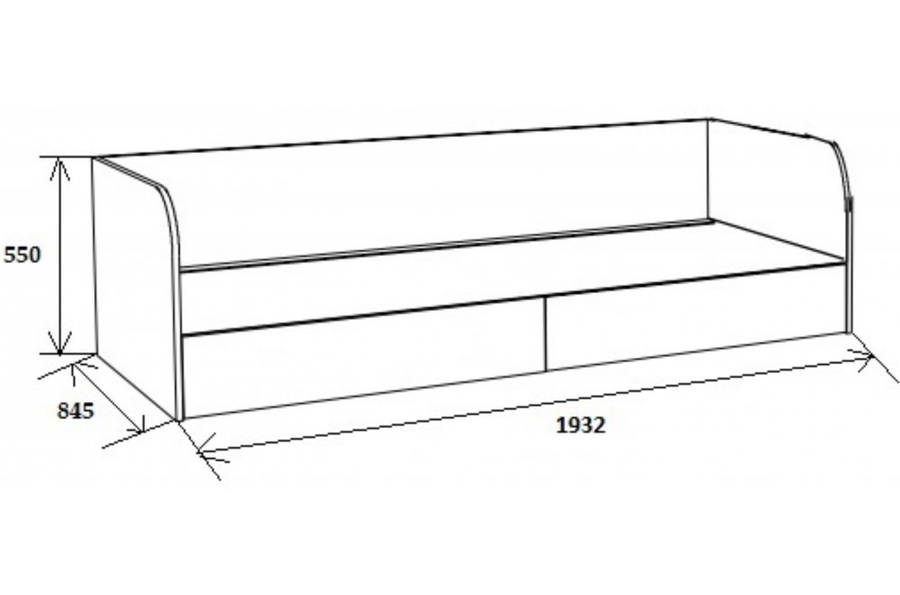 Софа Астра дуб молочный / орех