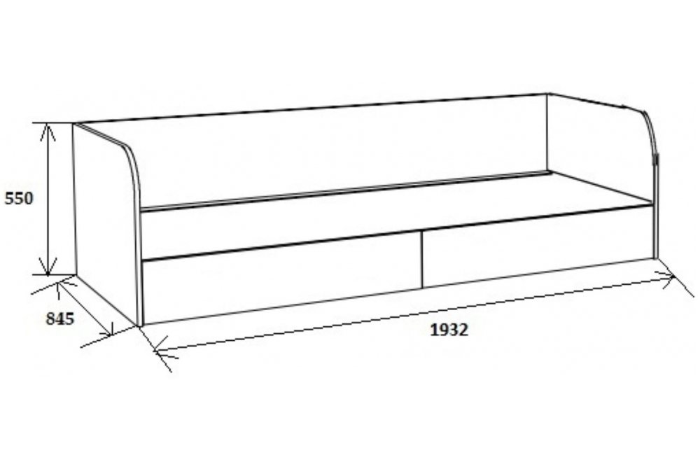 Софа Астра дуб сонома / железный камень