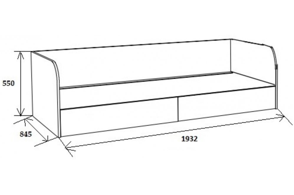 Софа Астра белый / дуб сонома