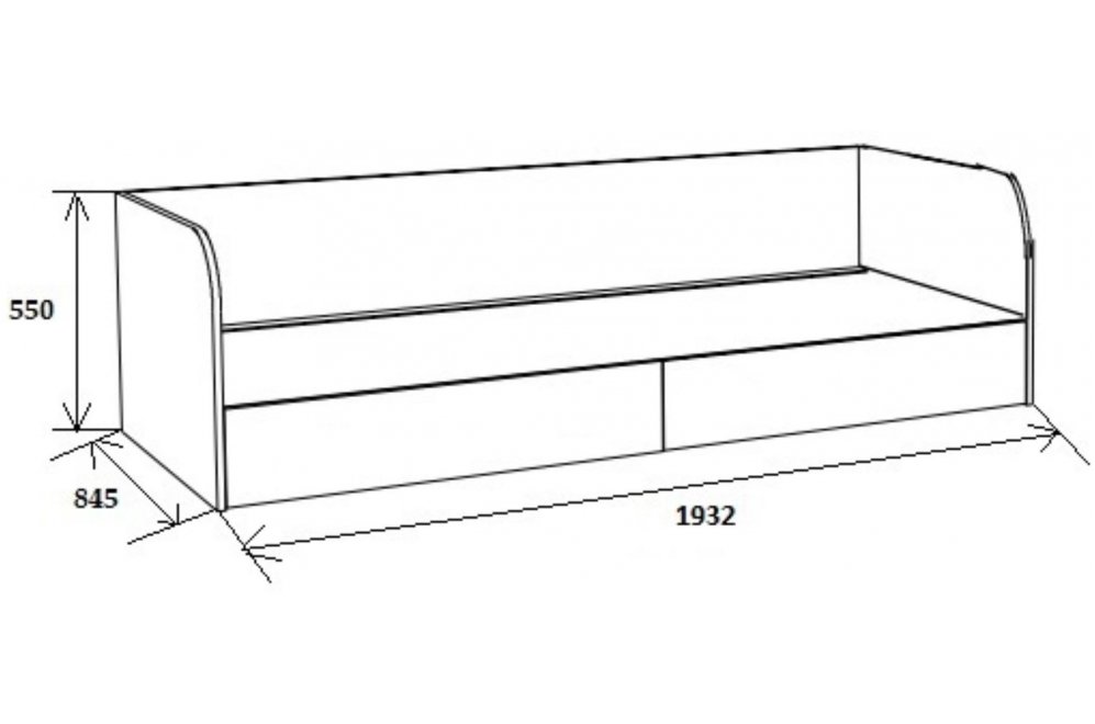Софа Астра дуб сонома / оранжевый