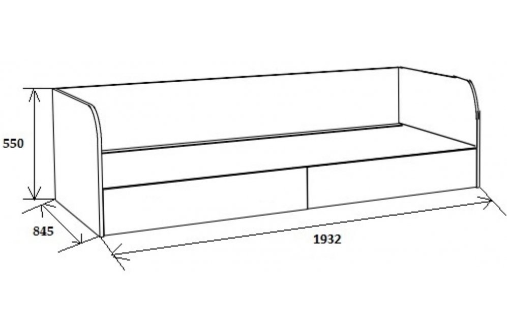 Софа Астра дуб сонома / голубой