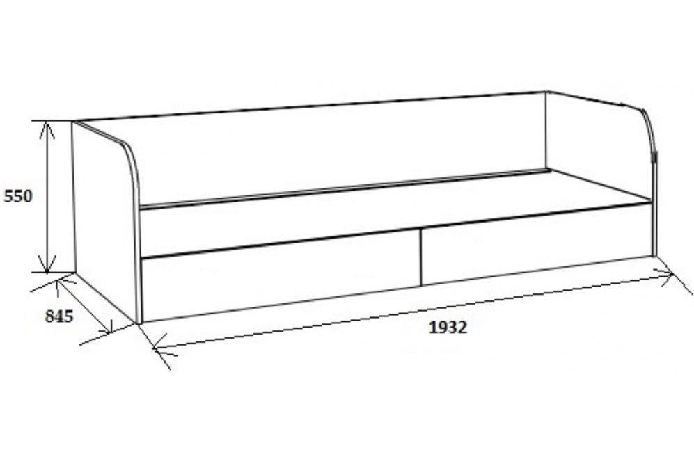 Софа Астра дуб сонома / белый