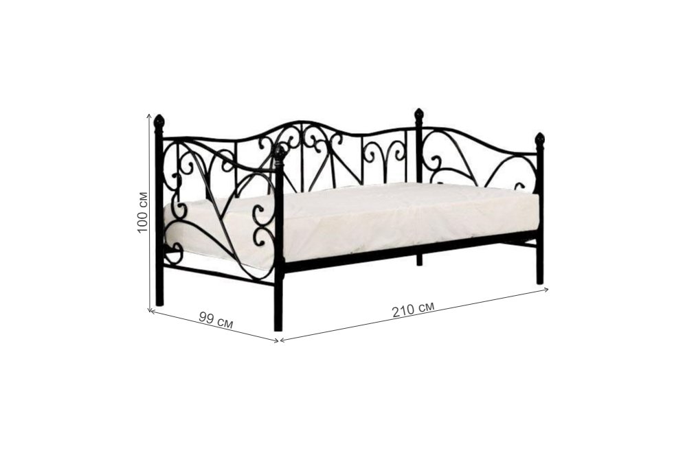 Софа Sumatra 90x200 черная