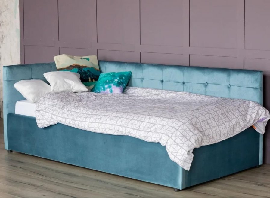 Тахта Bonna 90х200 c ПМ велюр синий