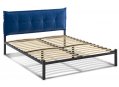 Двуспальная кровать Cedrino 160x200 с ПМ тёмно-синий велюр Velutto 26