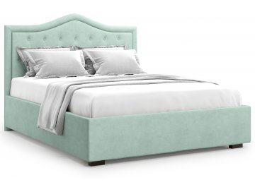 Двуспальная кровать Tibr 160 голубой велюр (velutto 14)