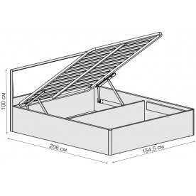 Полутораспальная кровать 031-М1