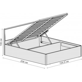 Полутораспальная кровать 031-М1
