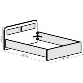 Полутораспальная кровать 017 Кантри