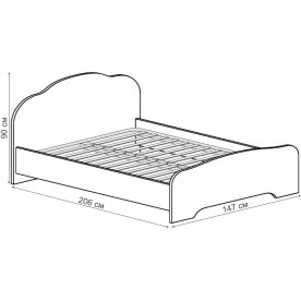 Полутораспальная кровать 017 Кэт-6