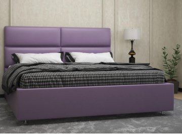 Двуспальная кровать Афродита-4 фиолетовый велюр bingo plum