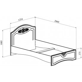 Полутораспальная кровать Ассоль плюс