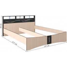 Полутораспальная кровать Эрика с настилом