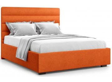 Полутораспальная кровать Karezza 140 оранжевый велюр (velutto 27)