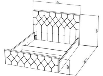 Полутораспальная кровать Куара