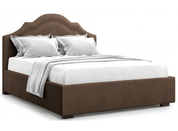 Полутораспальная кровать Madzore 140 коричневый велюр (velutto 23)