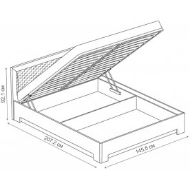 Полутораспальная кровать Трейв 1