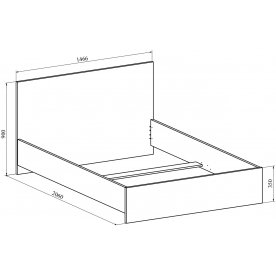 Полутораспальная кровать Виктория ВИ-31