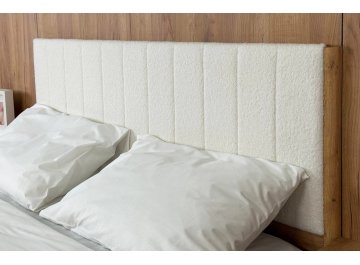 Полутораспальная кровать Юлия 140x200 см дуб крафт золотой / белый