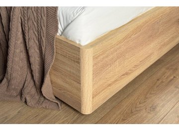 Полутораспальная кровать Юлия 140x200 см дуб сонома / белый