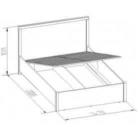 Полутораспальная кровать Баухаус 3.2