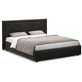 Двуспальная кровать Доменика 1203 160х200 см с основанием коричневый с матрасом