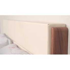 Кровать двуспальная Вирджиния ТД 233.01.02 орех вирджиния / бежевый с матрасом