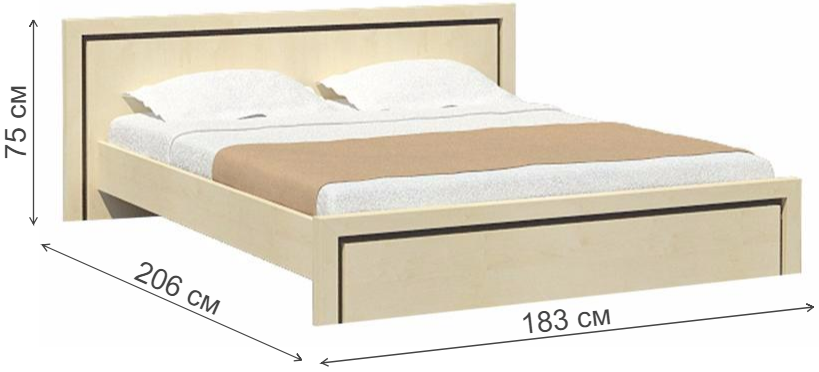 Кровать Глория МН-210-01 с матрасом