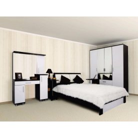 Кровать Мальта 160x200 венге / белый с матрасом