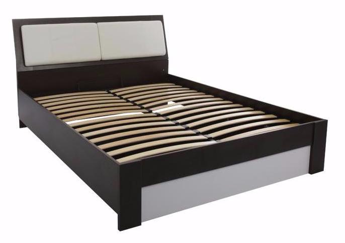 Кровать Мальта 160x200 венге / белый с матрасом