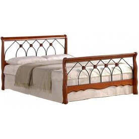 Кровать АТ-810 красный дуб с матрасом