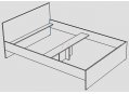 Полутороспальная кровать Лиситея 140х200 см с основанием венге с матрасом