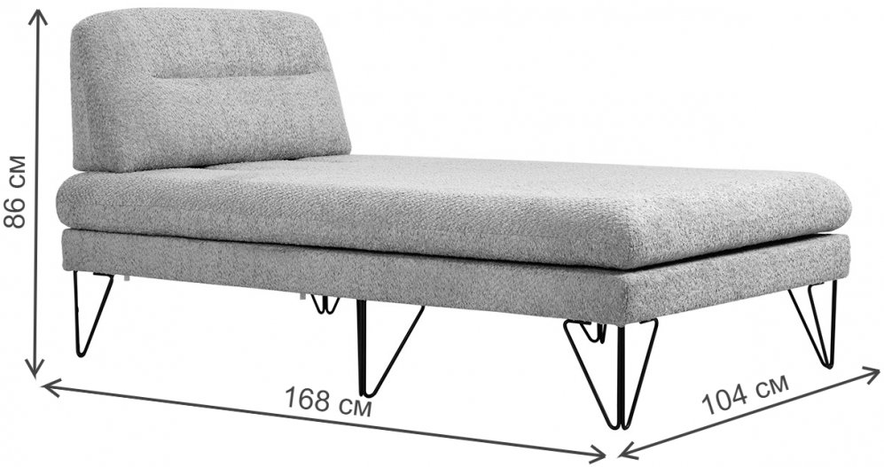 Диван-кушетка Рокки ткань Camby mocca