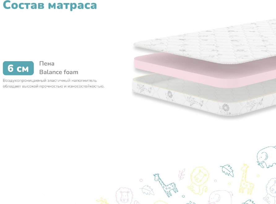 Матрас Димакс Дремушка Лайт 60 x 140 см в рулоне