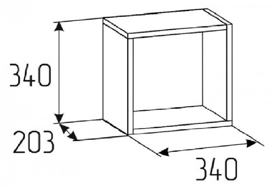 Полка Лойс 98 дуб золотистый