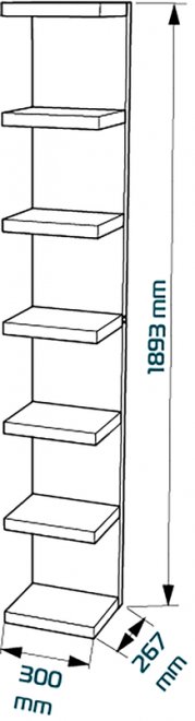 Полка Фора 190Е дуб беленый