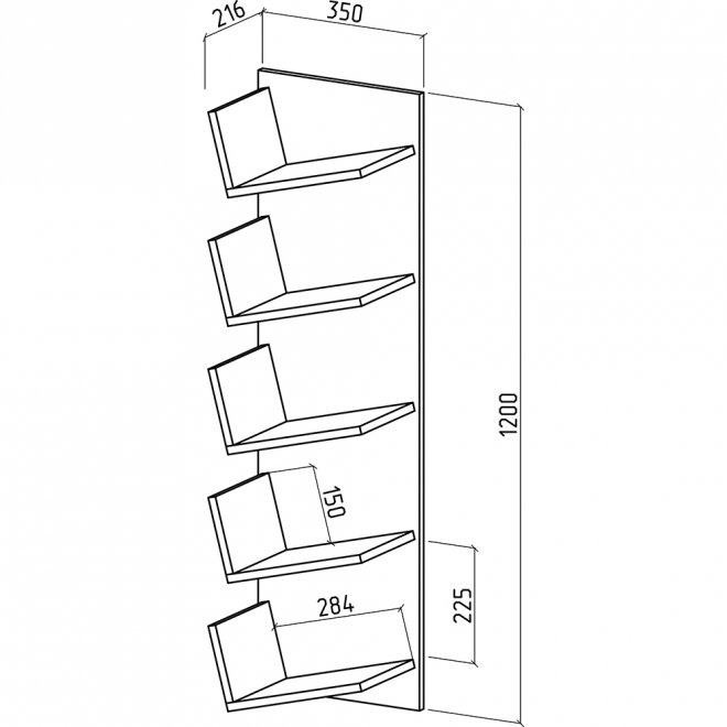 Полка настенная Чайка-3 белый