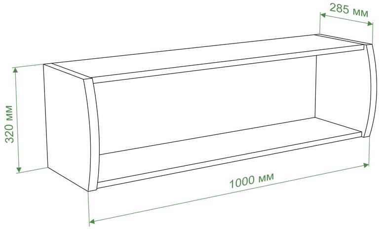 Полка Сананта КБЕ карамель / белая