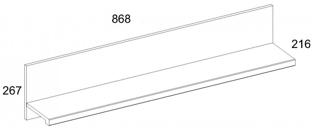 Полка Somma T дуб сонома