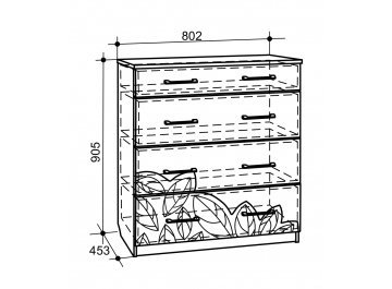 Комод Оливия ясень шимо / крем с патиной