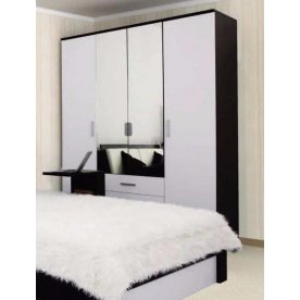 Шкаф четырехстворчатый Мальта венге / белый