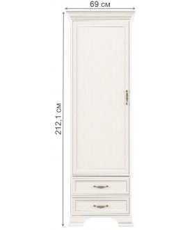 Шкаф для спальни Tiffany 1D2S вудлайн кремовый