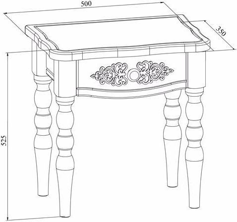 Прикроватная тумба Ассоль плюс АС-39 ваниль