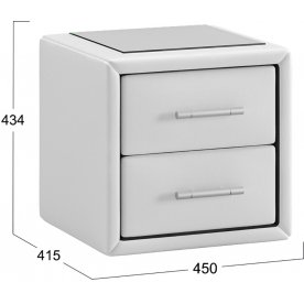 Прикроватная тумба Элис со стеклом