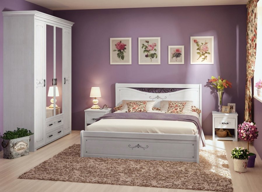 Спальный гарнитур Афродита (комплектация 1) лиственница сибио